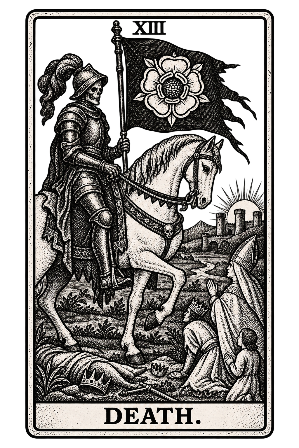 Tarot Card, Death for Kindle Paperwhite e-reader wallpaper or screensaver featuring tarot and death and more