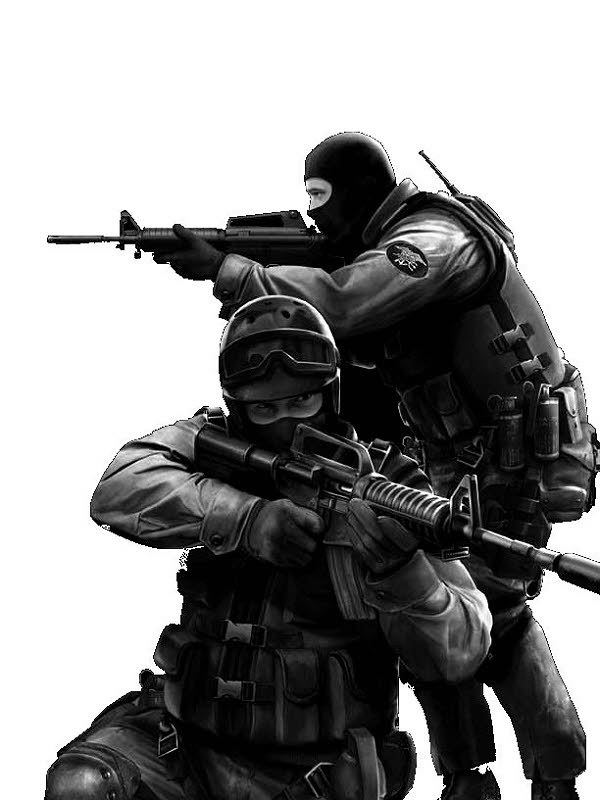 Two soldiers with assault rifles for Other e-reader wallpaper or screensaver featuring military and soldier and more