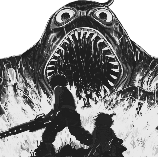 Leviathan Monster for Kindle Paperwhite wallpaper featuring black and white and manga and more