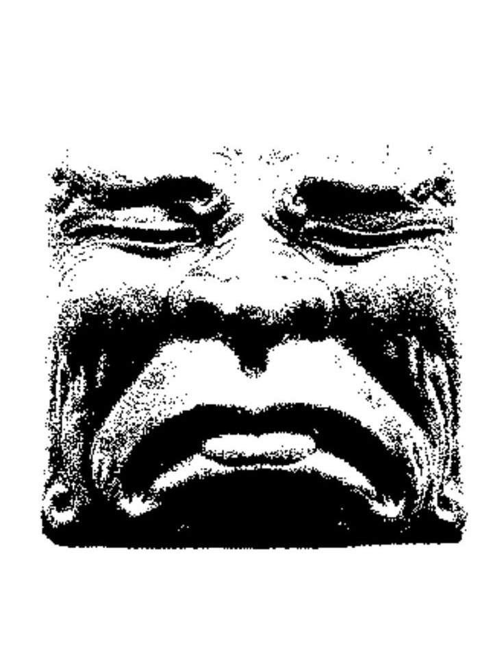 frowning face for Kindle Paperwhite e-reader wallpaper or screensaver