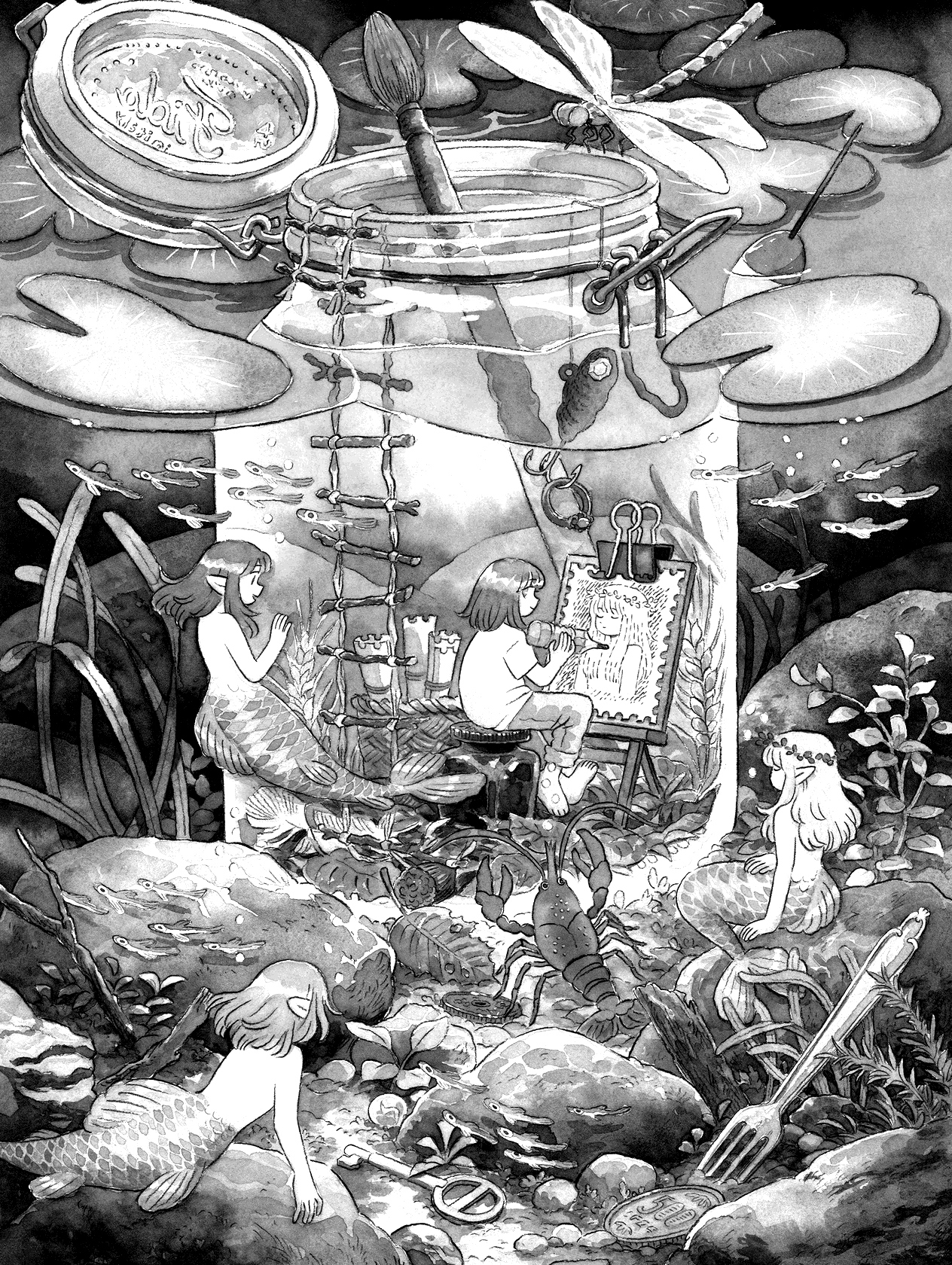 Underwater Portrait for Kindle Paperwhite e-reader wallpaper or screensaver featuring girl and nature and more