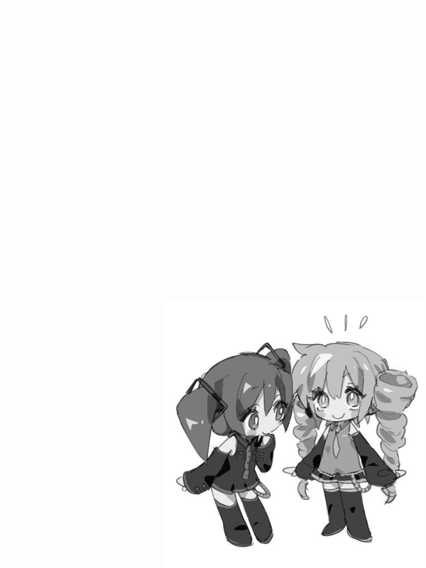 Two Chibi anime girls posing together for Other e-reader wallpaper or screensaver featuring chibi and anime and more