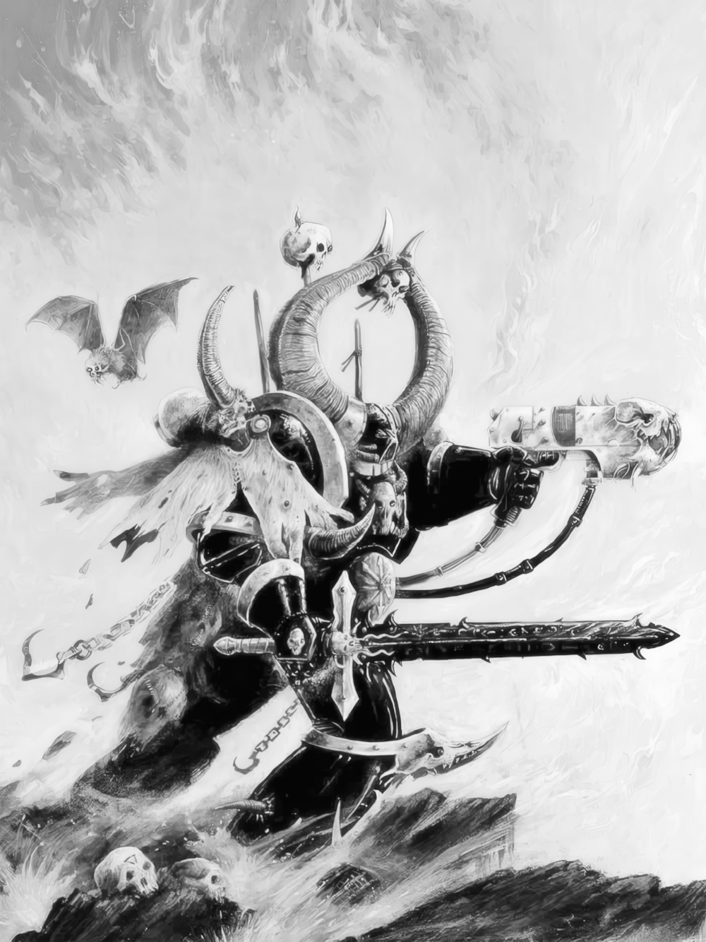 Chaos Space Marine for Other e-reader wallpaper or screensaver featuring warhammer 40k and john blanche and more