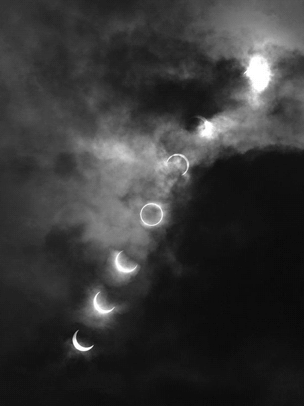 Solar eclipse progression for Other e-reader wallpaper or screensaver featuring eclipse and sun and more