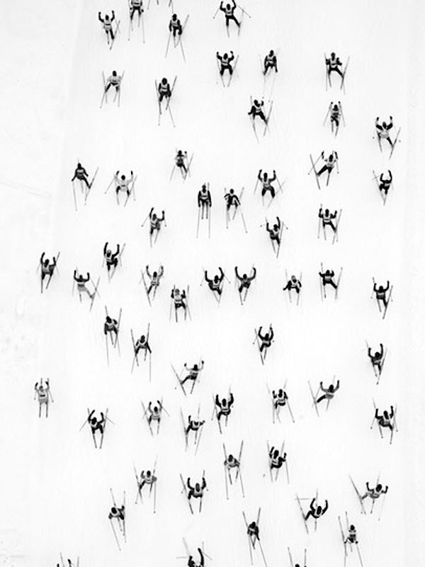 Ski race from above for Other e-reader wallpaper or screensaver featuring skiing and winter and more