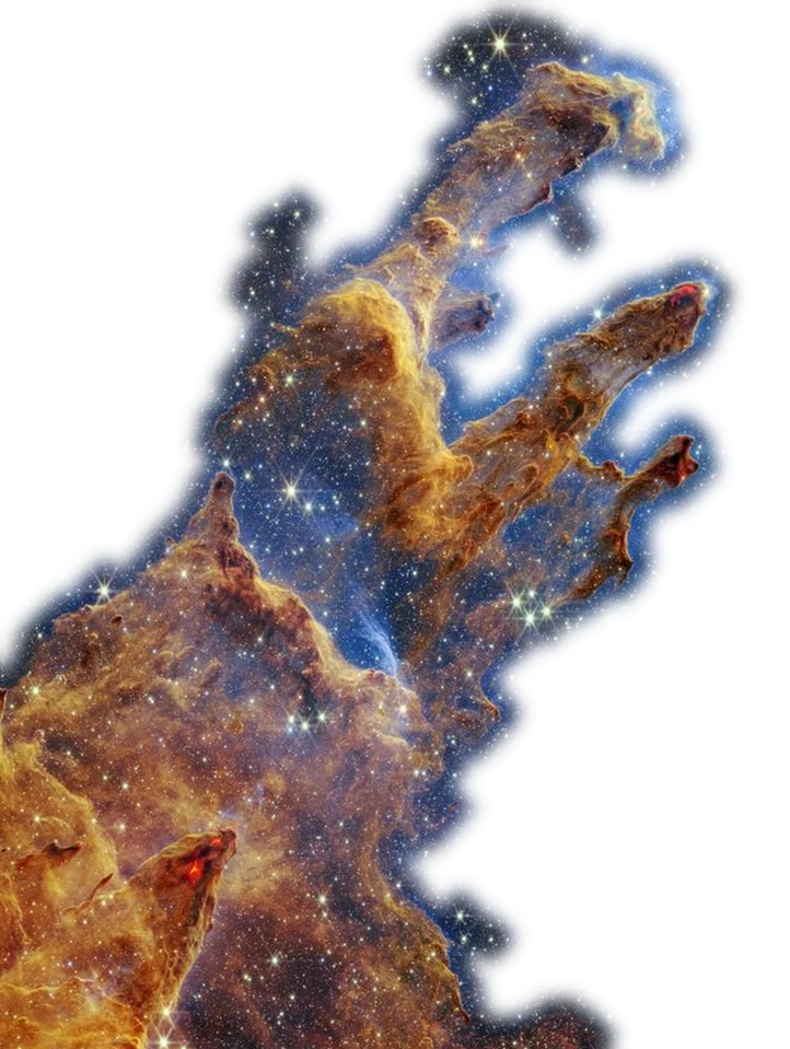 Pillars of Creation for e-reader e-reader wallpaper or screensaver featuring nature and space