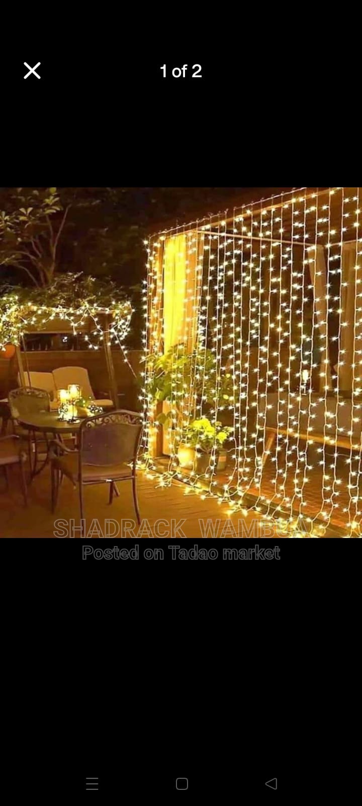 Outdoor curtain lights 2