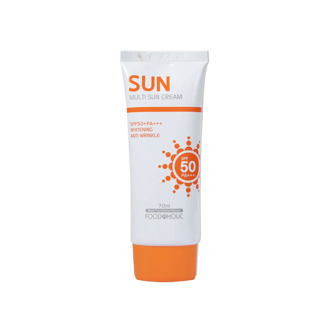 BDyana FOODAHOLIC Multi Sun Cream SPF50+PA+++ 70 ml | Suitable For Face & Body Use.

Anti-wrinkle ingredient containing whitening ingredients, adenosine and arbutin, this will cultivate a bright and fair skin. Provides sun protection up to 12 hours from UVA & UVB rays, resistant to water & sweat. Moisturizes the skin, lightens it due physical filters.  Keeps the skin moisturized for a long time, provides excellent protection against harmful radiation. Does not leave a greasy shine.

*The cream contains adenosine & arbutin.