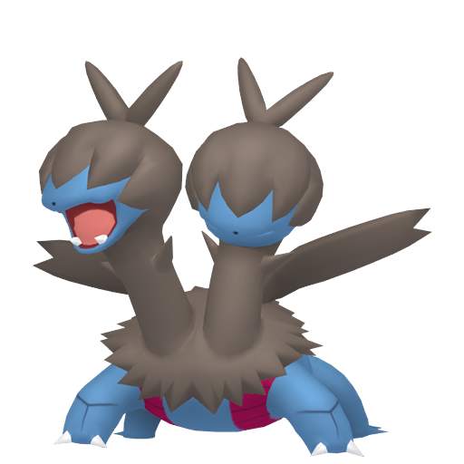 Zweilous - Dark/Dragon type Pokemon from Pokemon Sword and Shield with stats, moves, and evolution data
