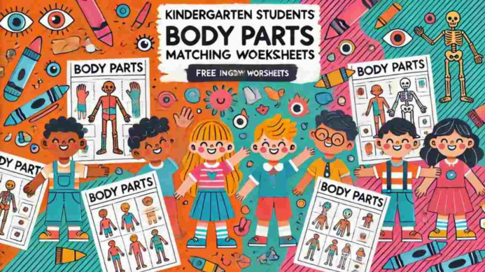 Kindergarten Students' Free Body Parts Matching Worksheets