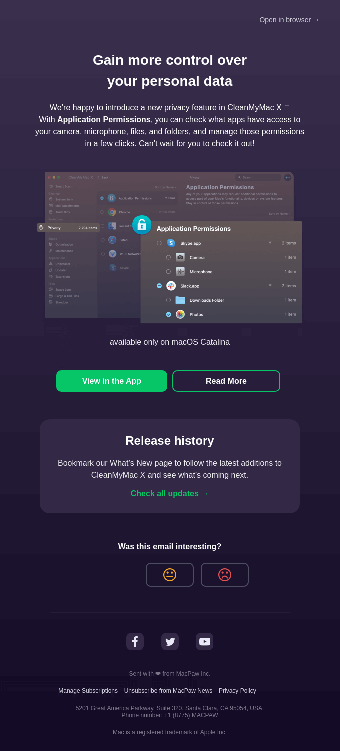 Cleanmymac X Update Discover A New Privacy Feature