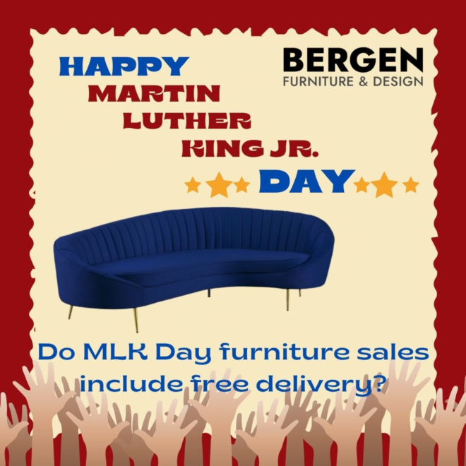 Do MLK Day furniture sales include free delivery?