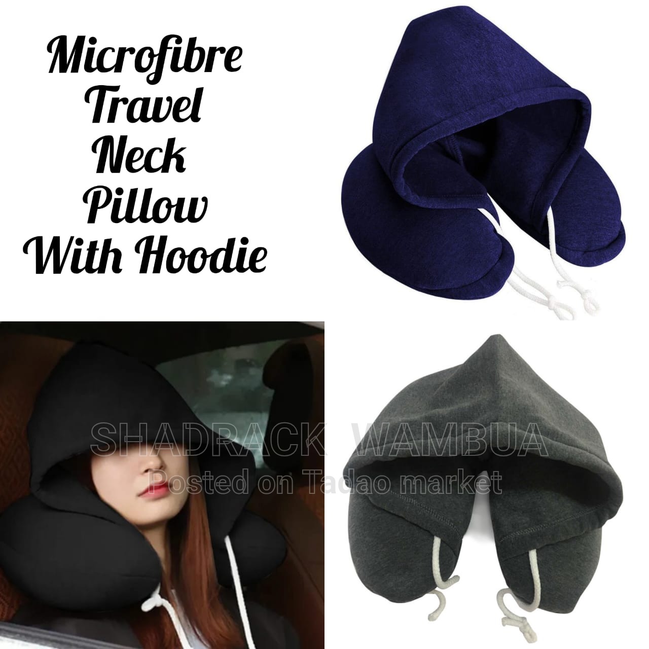 Travel Pillow with hoodie 3