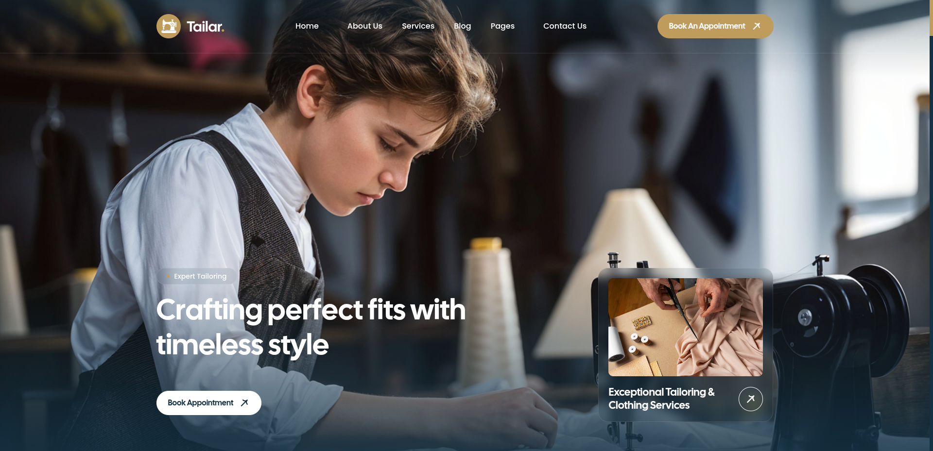 Tailar Tailoring & Clothing Website project screenshot 4