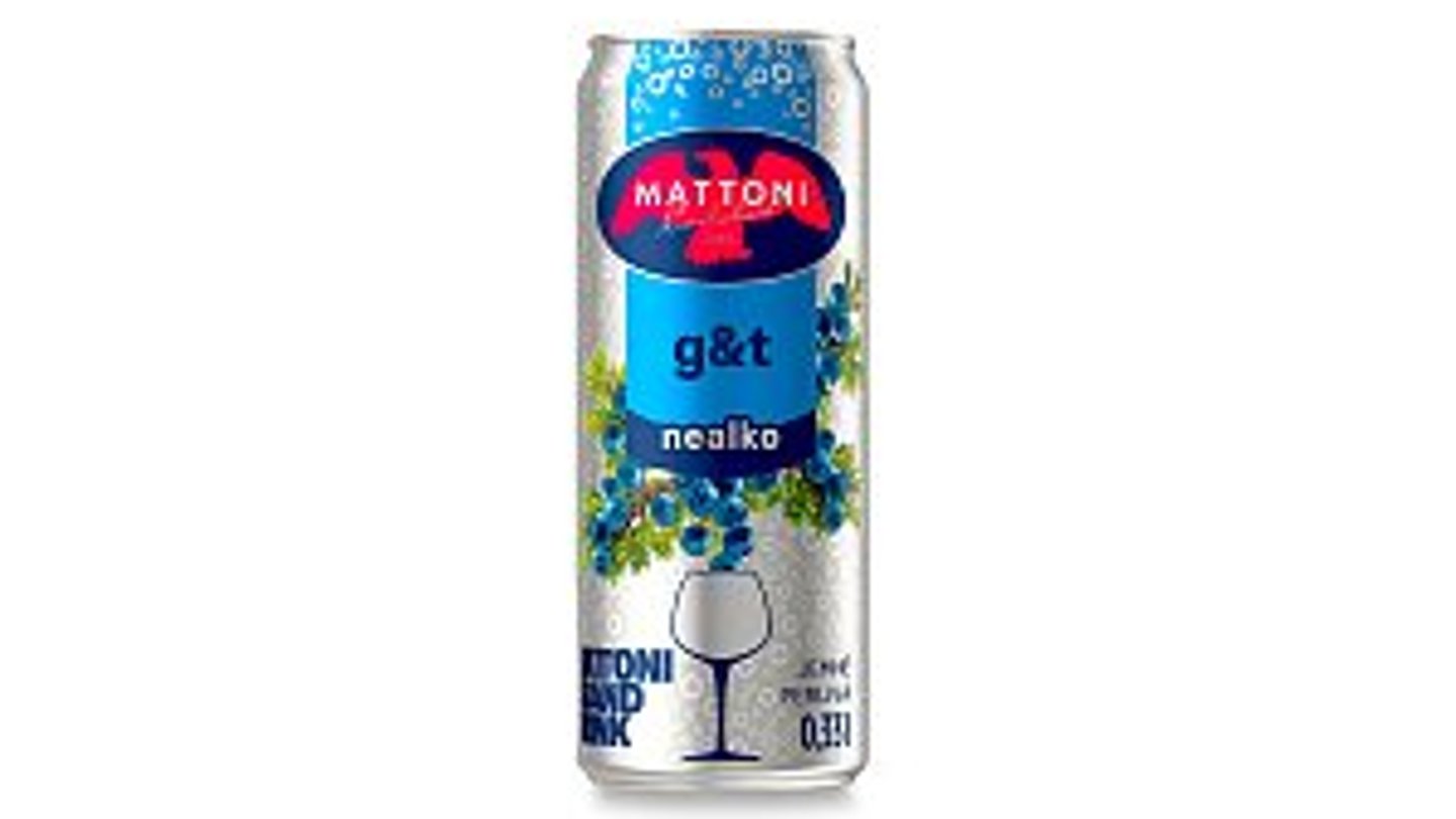 MATTONI GT - NEALKO OCHUCENÁ VODA S PŘÍSCHUTÍ GIN TONIC 330 ml