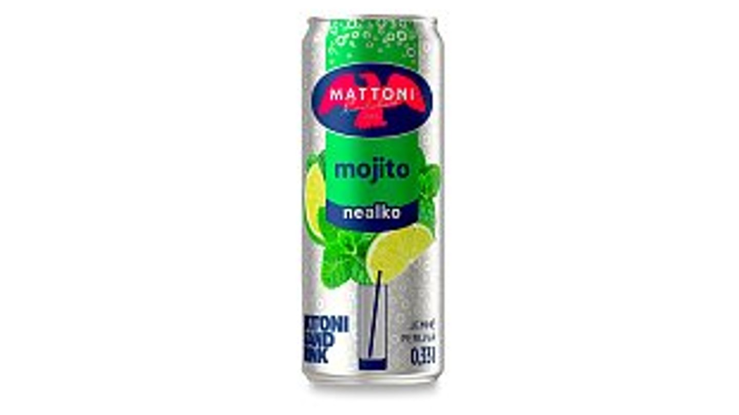 MATTONI MOJITO -  NEALKO OCHUCENÁ VODA S PŘÍSCHUTÍ MOJITA 330 ml