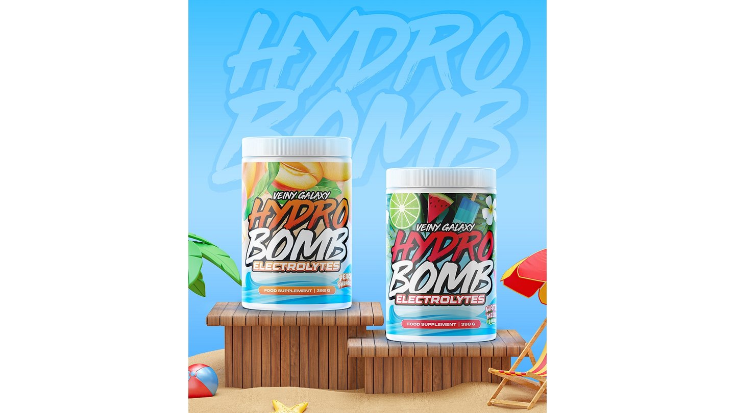 HydroBomb Elektrolyty „Strawberry Peach“ 398 g