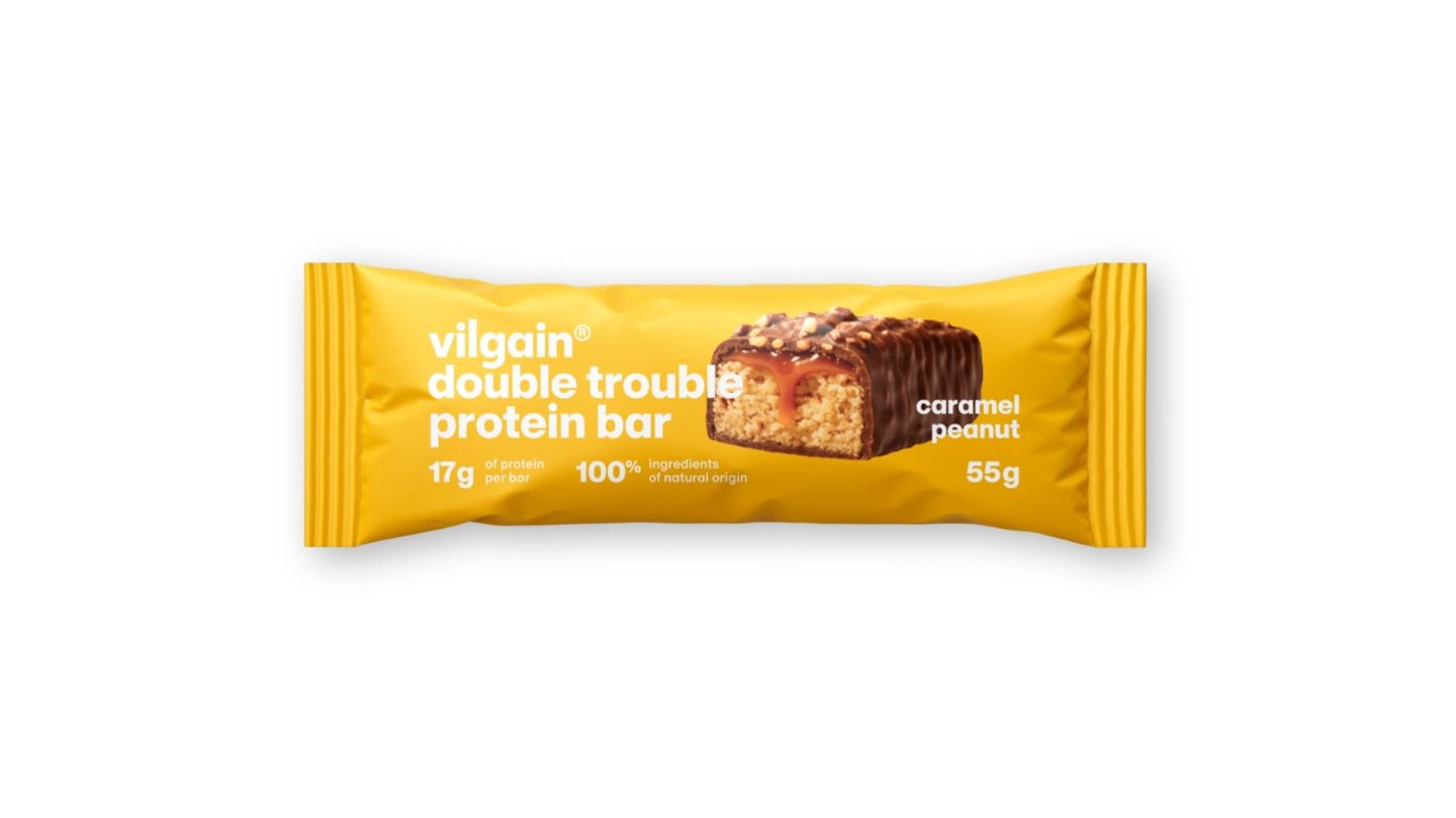 Vilgain Double Trouble Protein Bar - Arašídy se slaným karamelem