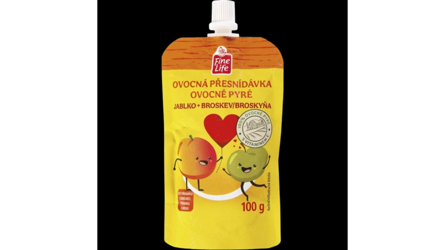 Fine Life kapsička Jablko Broskev 100 g