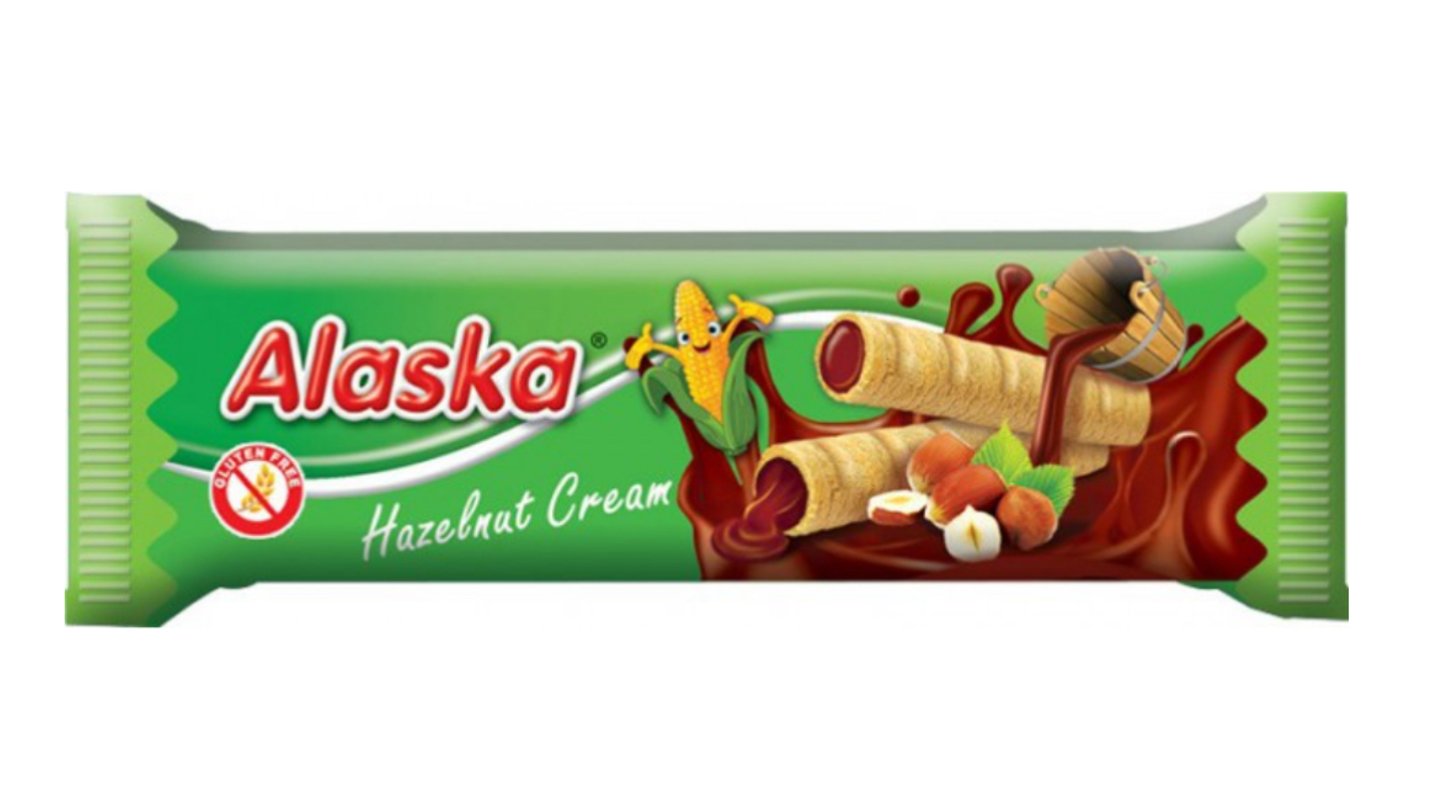 Bezlepková Alaska Trubička kukuřičná ořech 18 g 