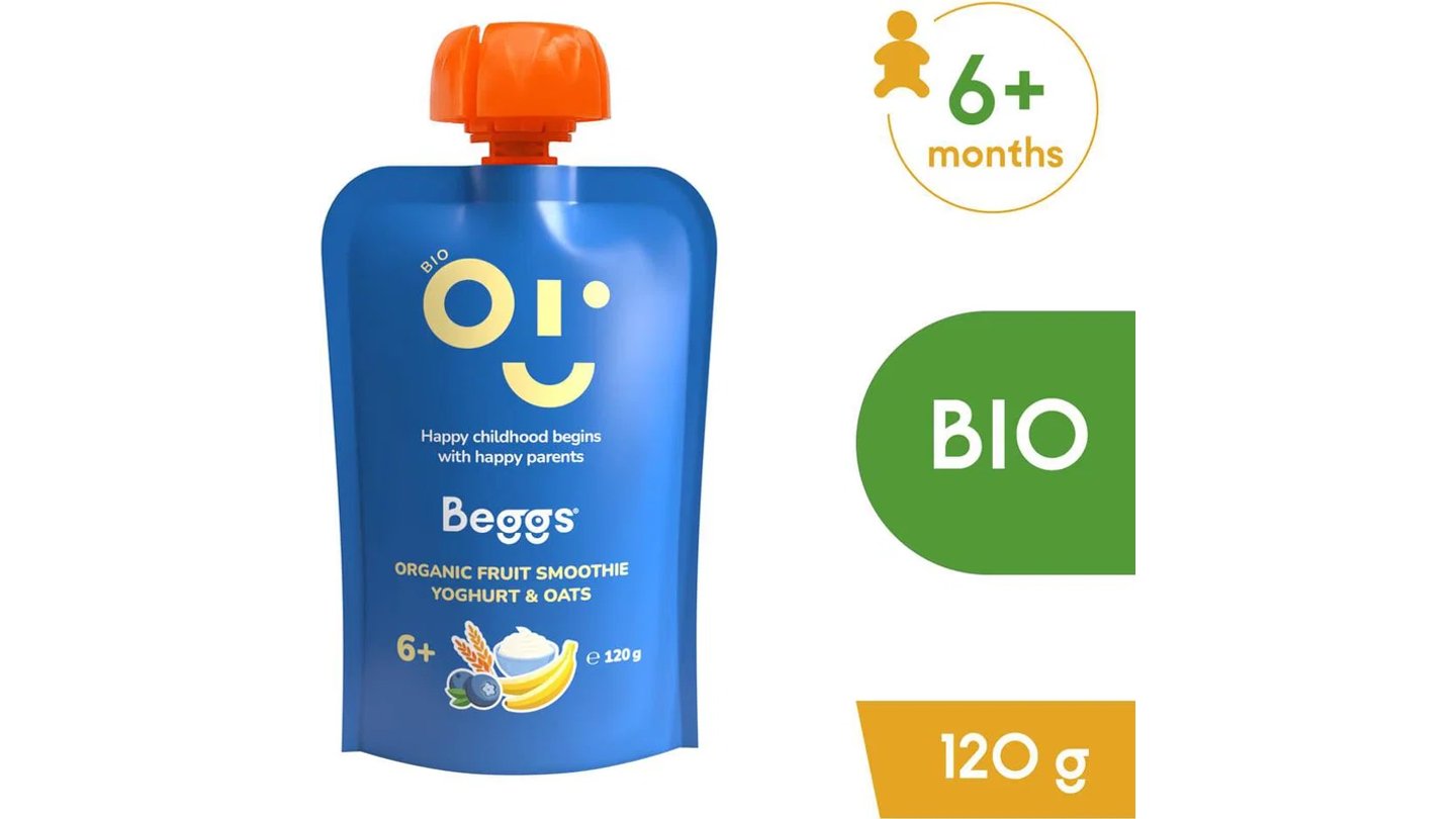 Beggs BIO Smoothie ovoce/jogurt/oves 120 g