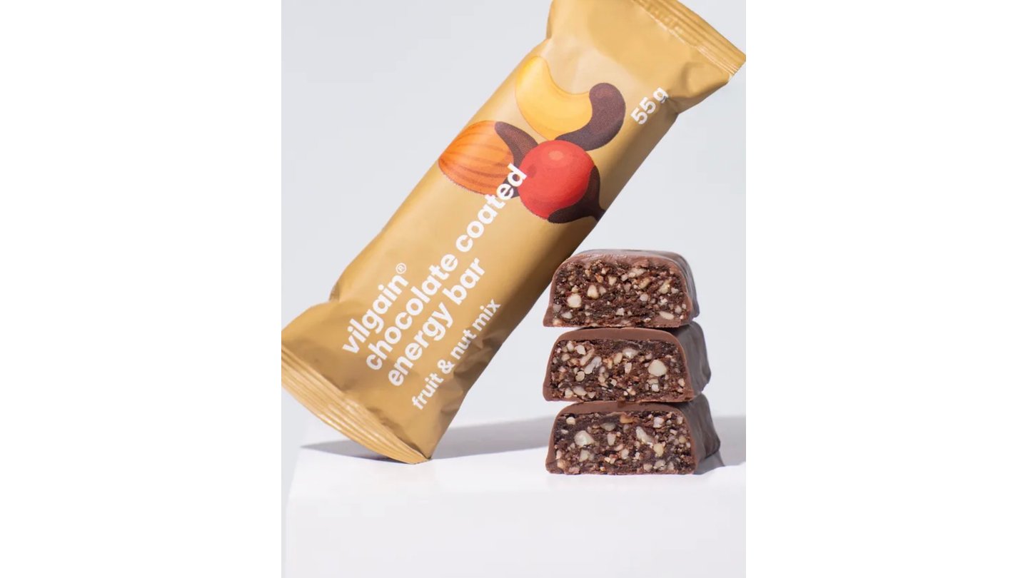 Energy bar mix ořechů a ovoce zalité v čokoládě 55g