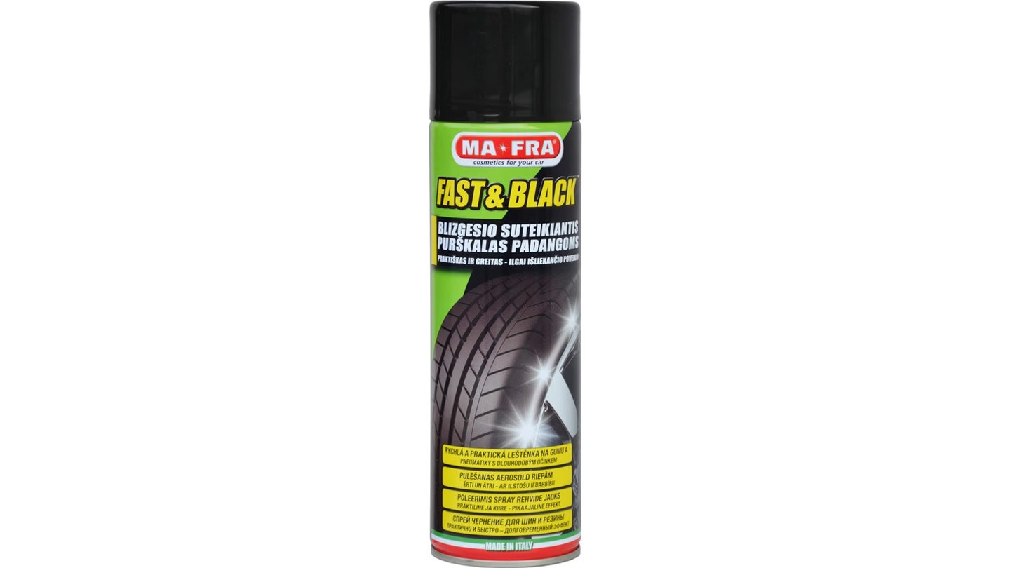 MA-FRA FAST & BLACK - leští a chrání pneumatiky sprej 500ml