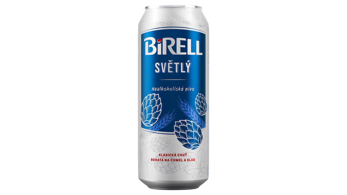 Birell -  Světlý nealkoholické pivo 0,5l