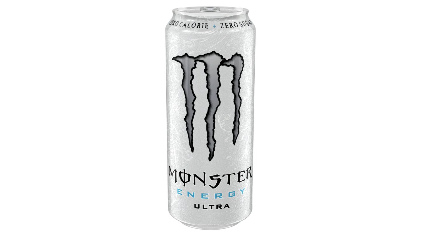 Monster Ultra Zero bílý 0,5l