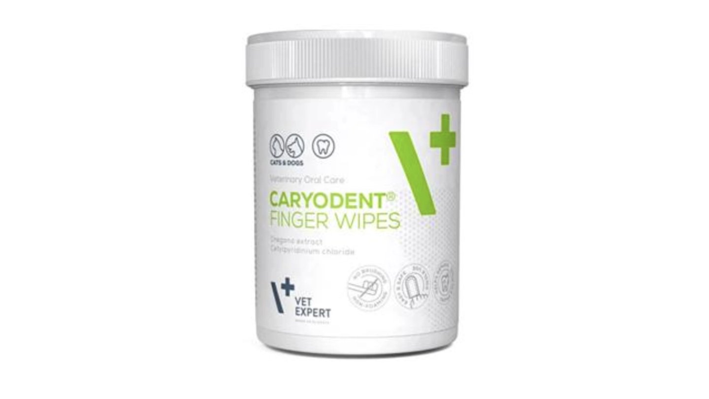 VetExpert Caryodent Finger Wipes 50ks, čisticí ubrousky na zuby
