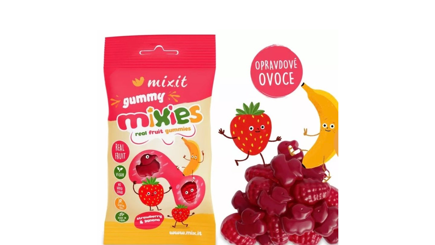 Ovocné Mixies Jahoda- banán