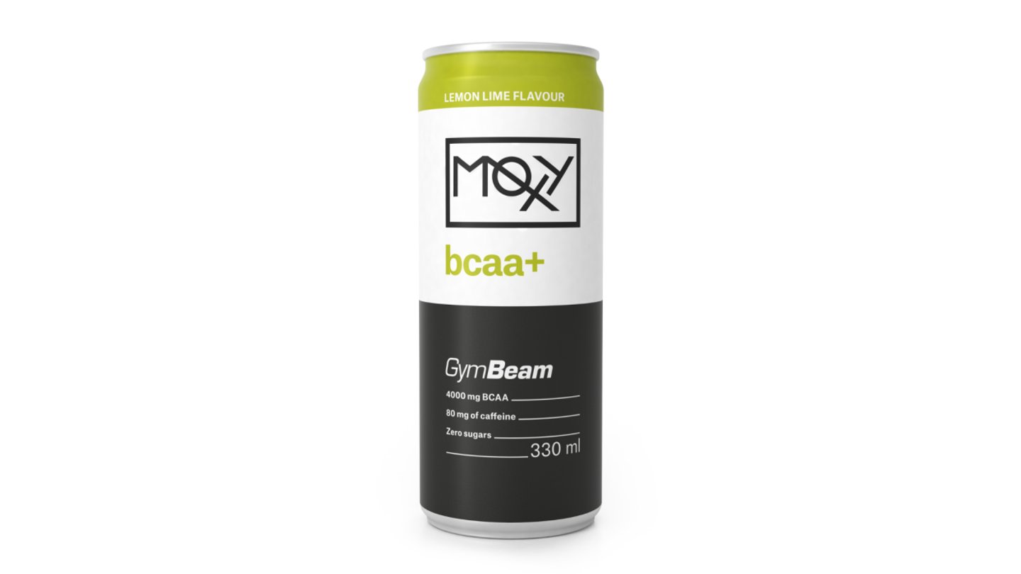 Energetický nápoj MOXY bcaa+  GymBeam - citrón limetka