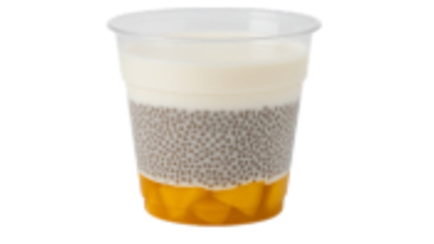 Chia pudding s broskví