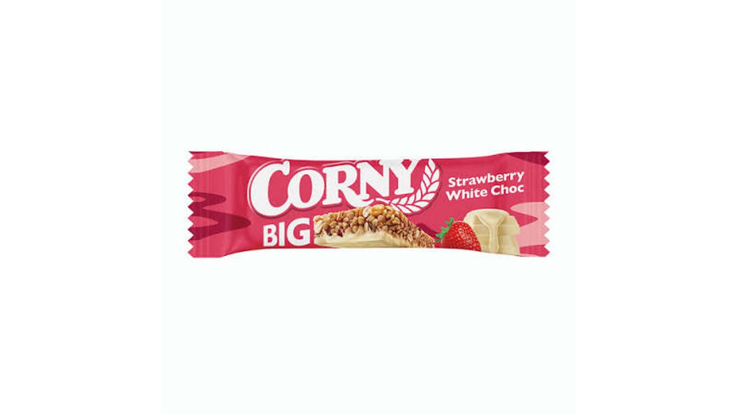 Corny BIG Strawbery - White chocolate