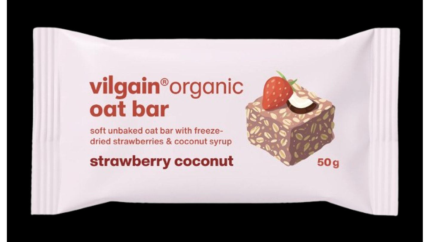 Vilgain Oat Bar BIO jahoda a kokos 50g