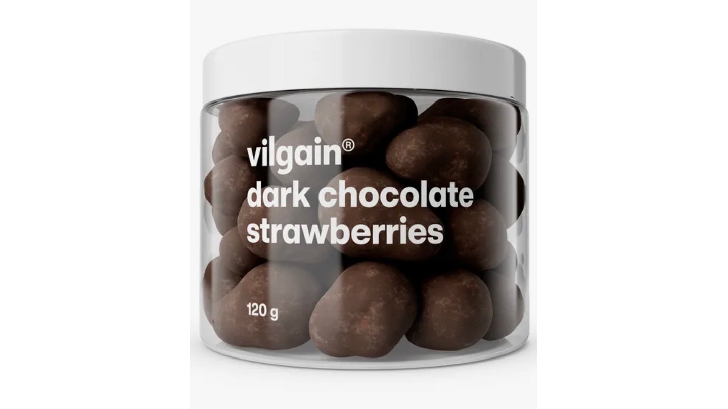 Lyofilizované jahody v hořké čokoládě