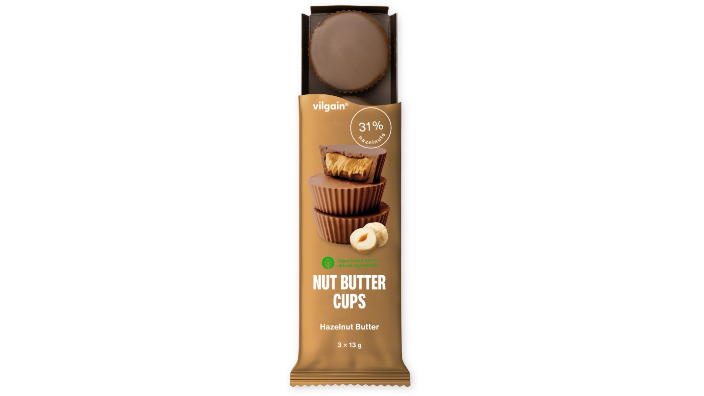Vilgain Nut Butter Cups BIO - Lískooříškové máslo
