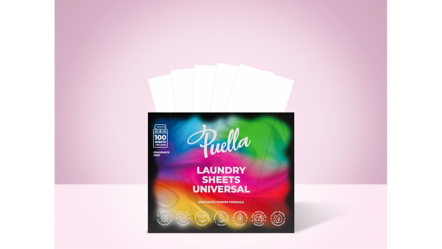 Puella univerzálne pásiky na pranie Sensitive: 100 praní/ 100 ks