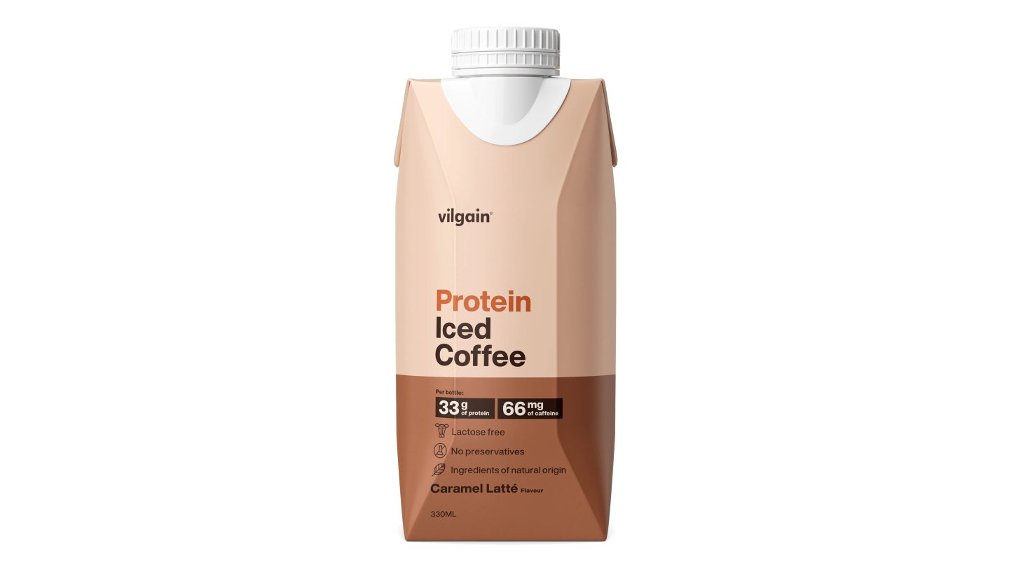Vilgain Protein Iced Coffee – Karamelové latté 330ml