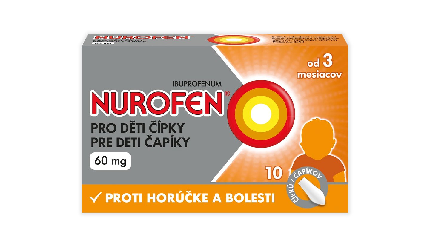 NUROFEN PRO DĚTI - ČÍPKY 60mg 10ks
