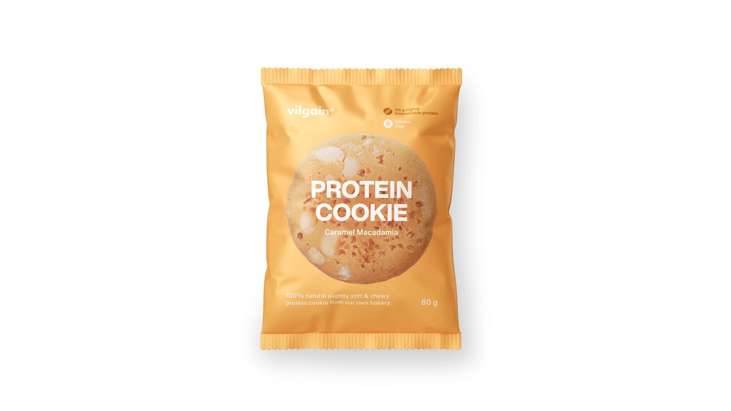 Protein cookie - Karamel s makadamovým oříškem