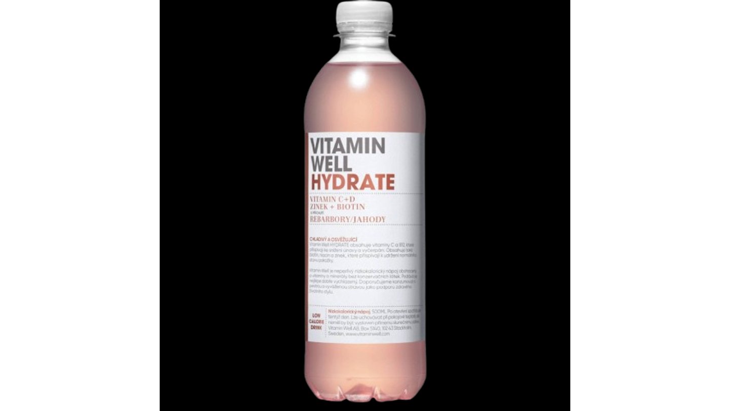 Vitamin Well Hydratate rebarbora - jahoda 0,5 l