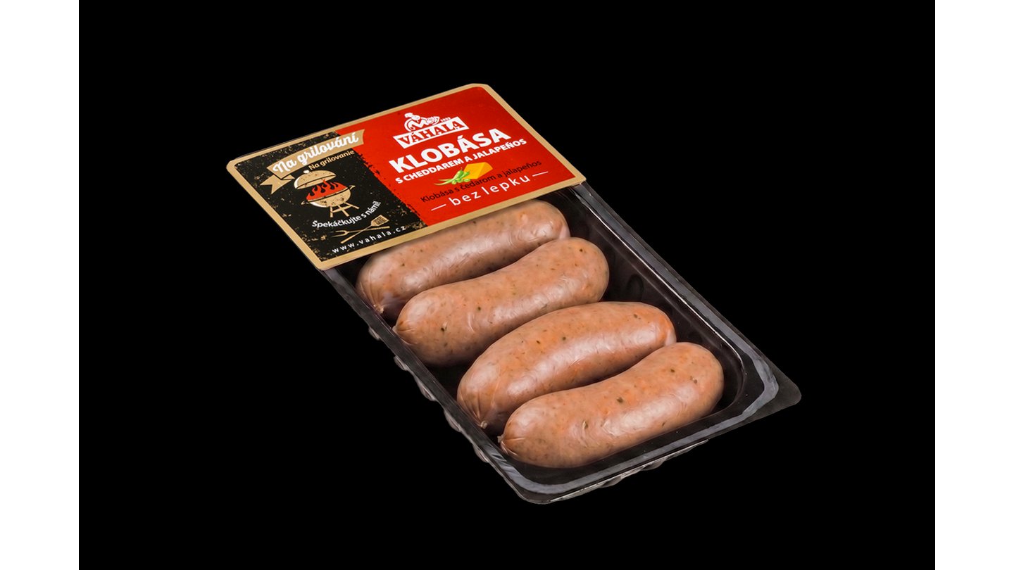 Klobásy s cheddarem a jalapenos