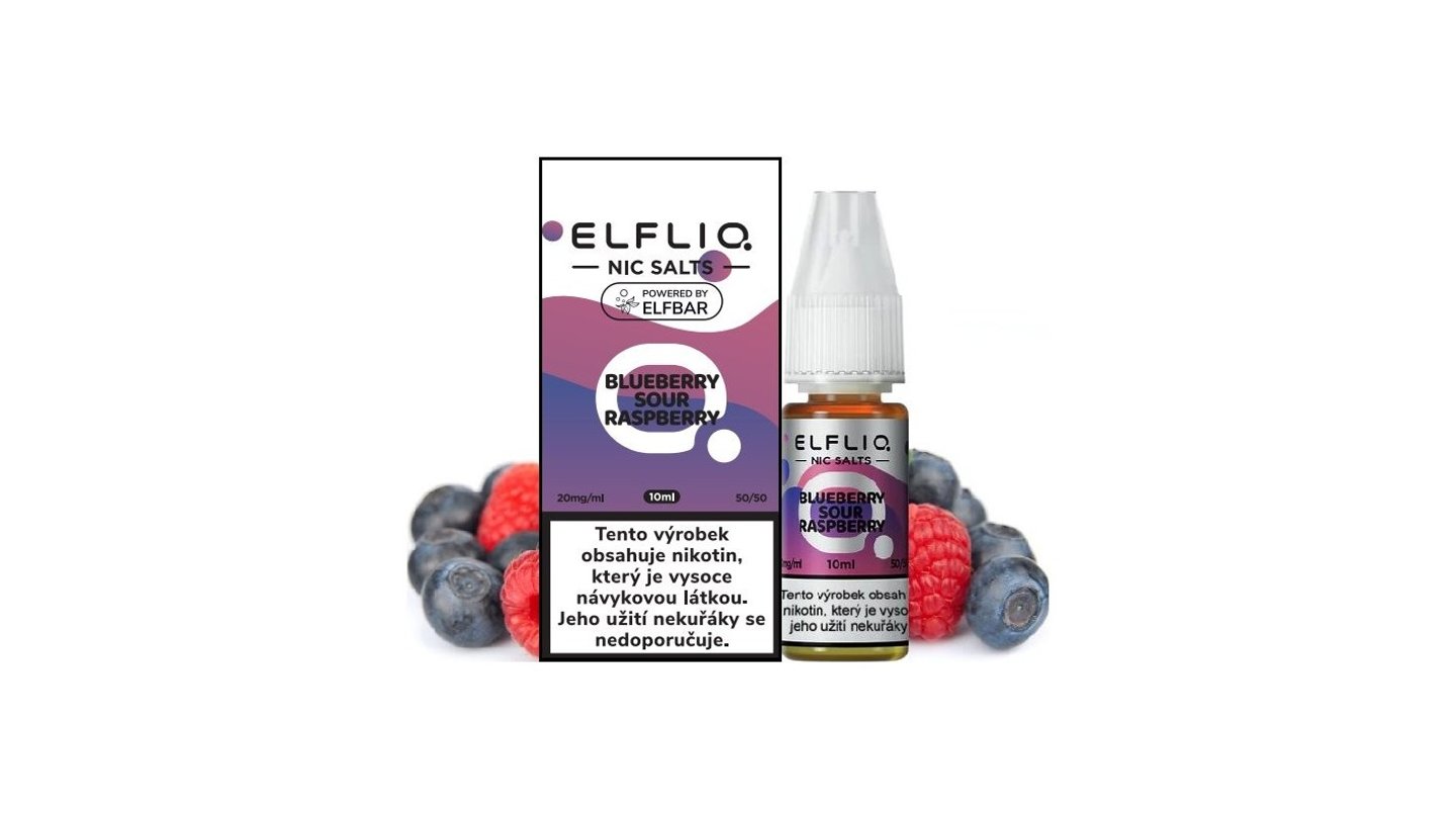 ELFLIQ NIC SALT BLUEBERRY SOUR RASPBERRY 10ML - 20MG 