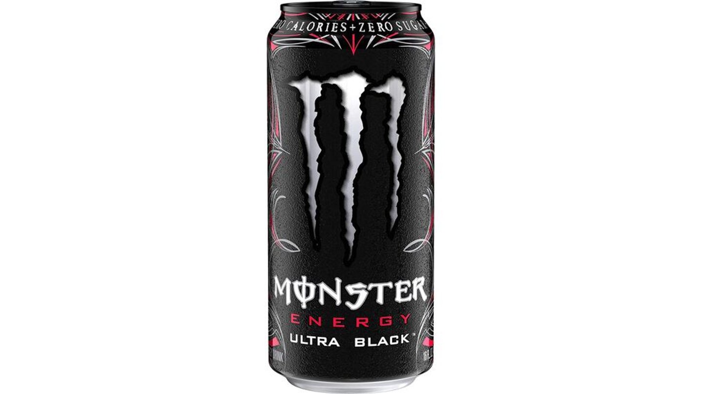 Monster EU Ultra Black energetický nápoj s příchutí třešně 500 ml