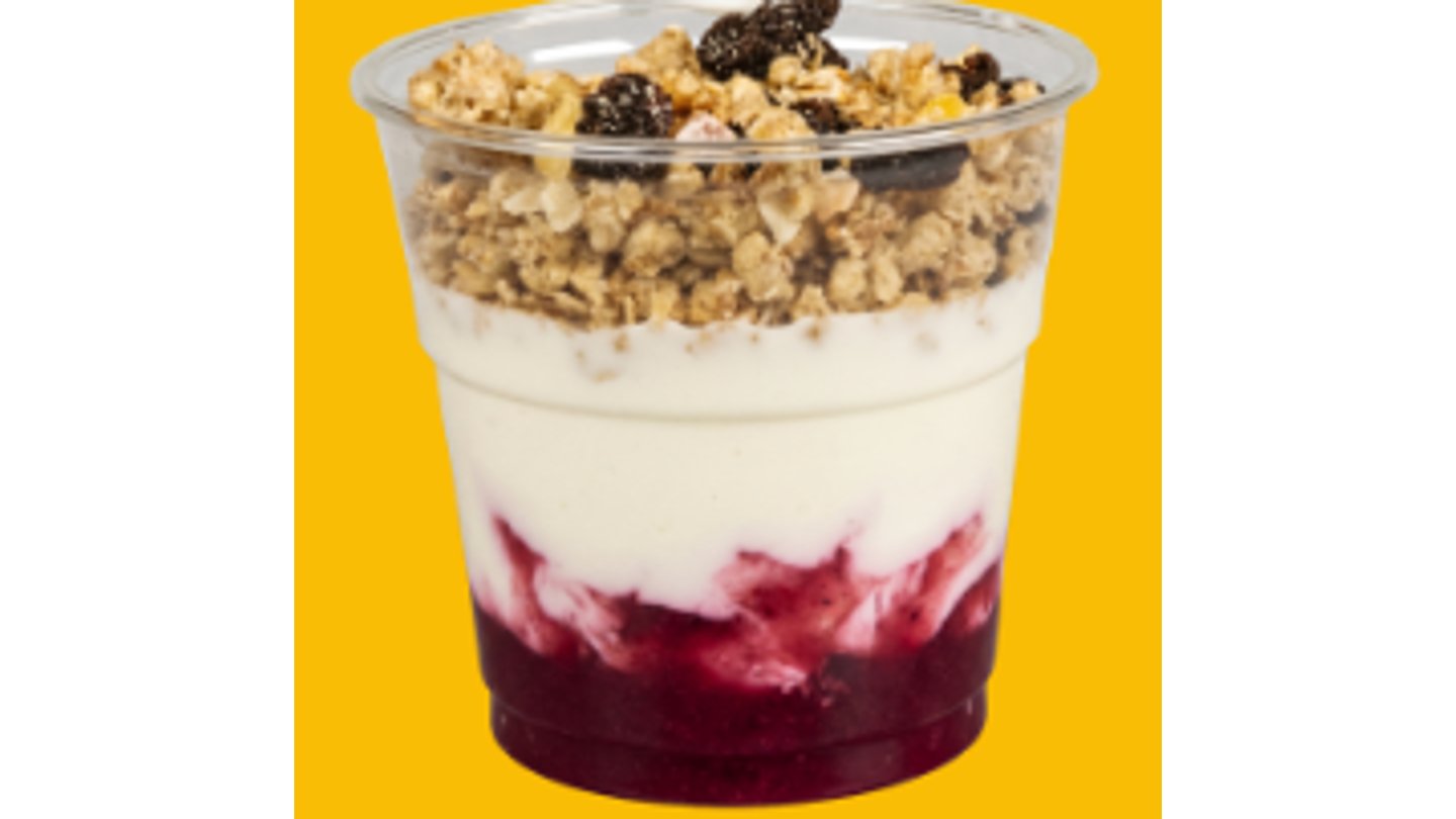 Malinový jogurt s müsli