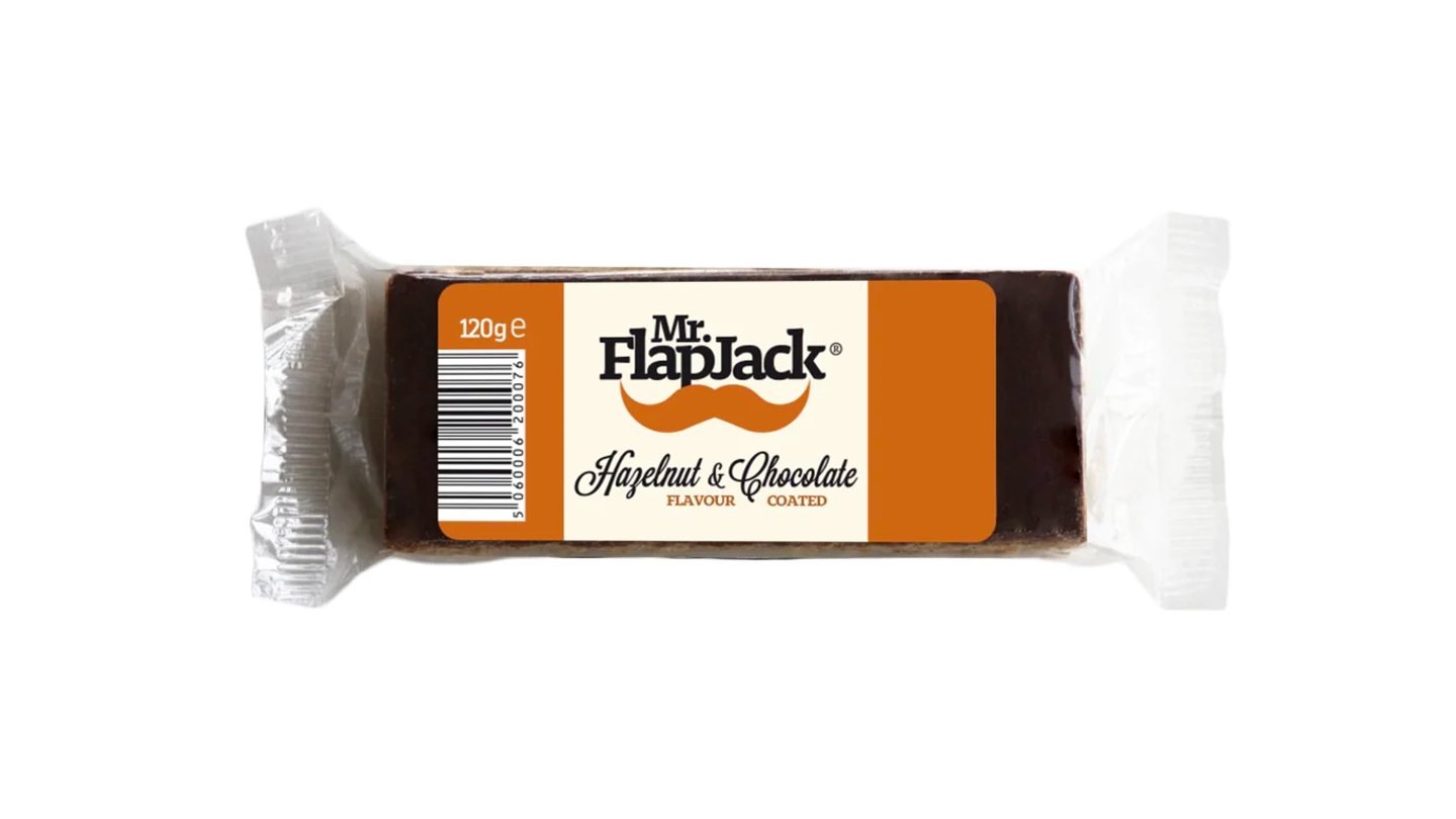 MR FLAP JACK - OVESNÉ TYČINKY - Lískový oříšek a čokoláda 120g