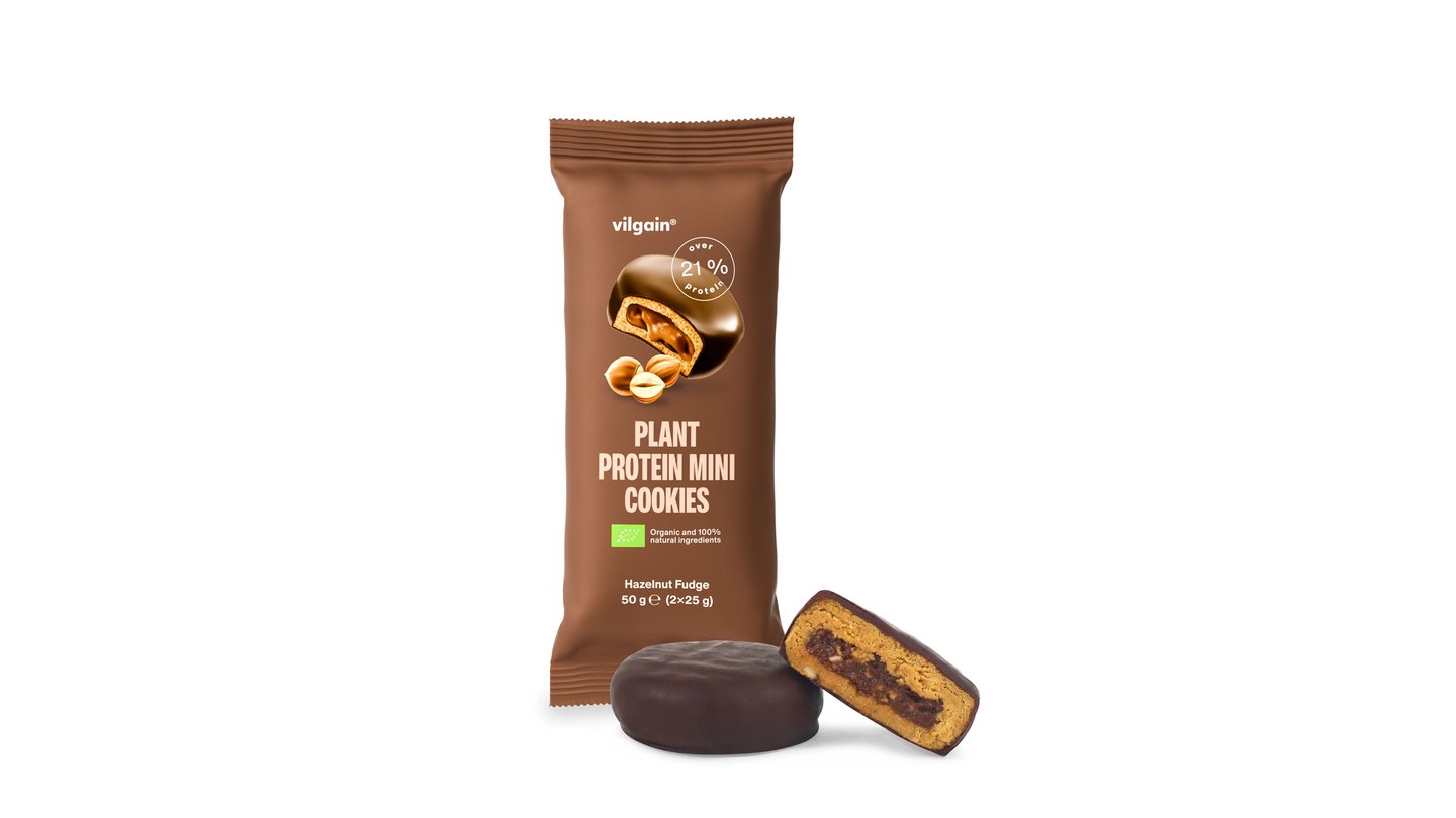 Plant Protein Mini Cookies BIO - Lískooříškový fondán