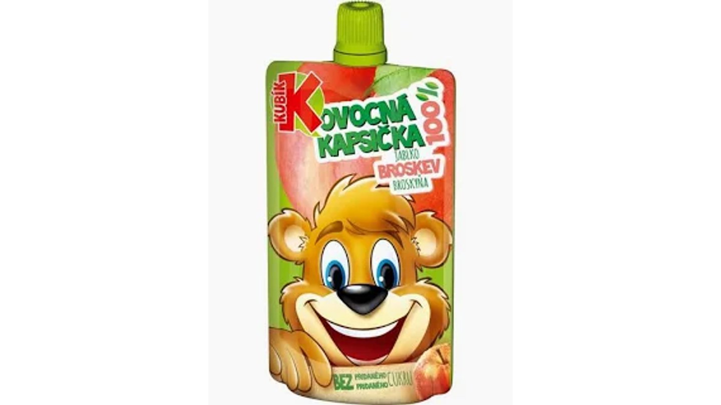 Ovocná kapsička broskev 100g