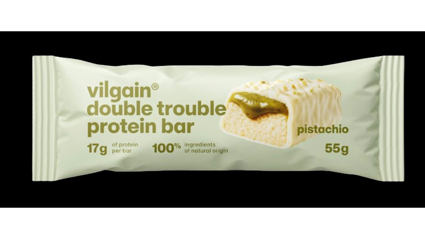 Vilgain Double Trouble Protein Bar pistácie 55 g